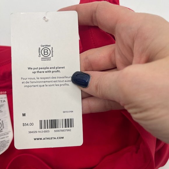 Athleta Womens Swim Bottoms Medium Red Surge Swim Short Stretchy Casual UPF New - Picture 7 of 14